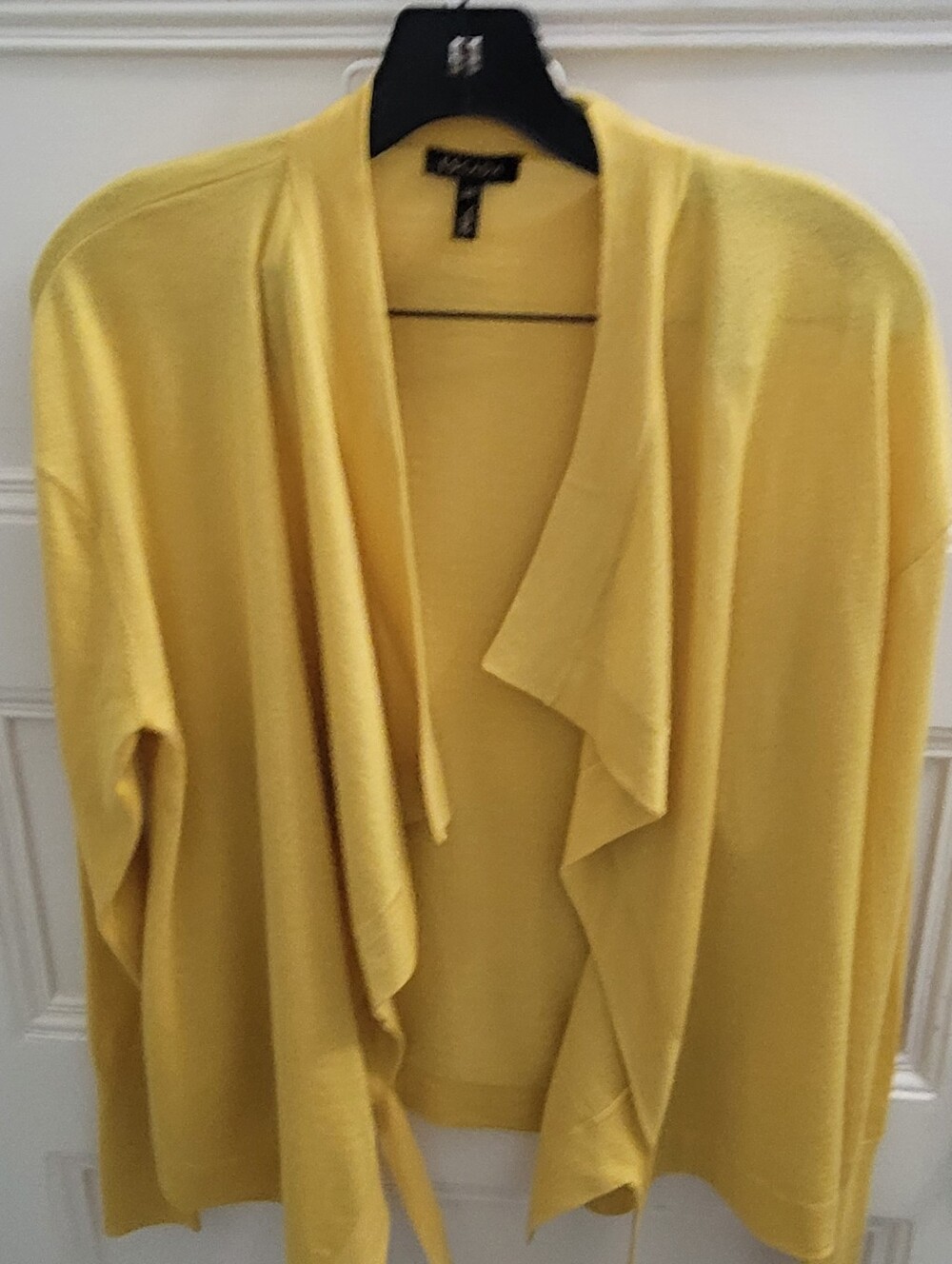Escada Silk Cashmere Twin Set XS/S EU 34 Yellow Wrap Cardigan & Shell Tank Luxe - Picture 6 of 10